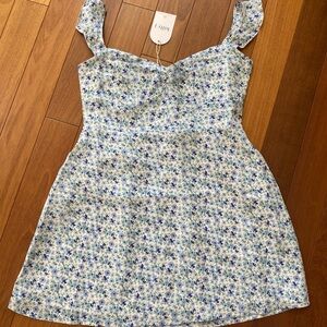 Floral Blue and White Women’s Mini Dress